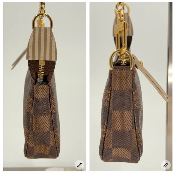 LV Limited Edition Mini Pochette Accessories in Damier Ebene “Trunks and Locks” - Picture 7 of 11